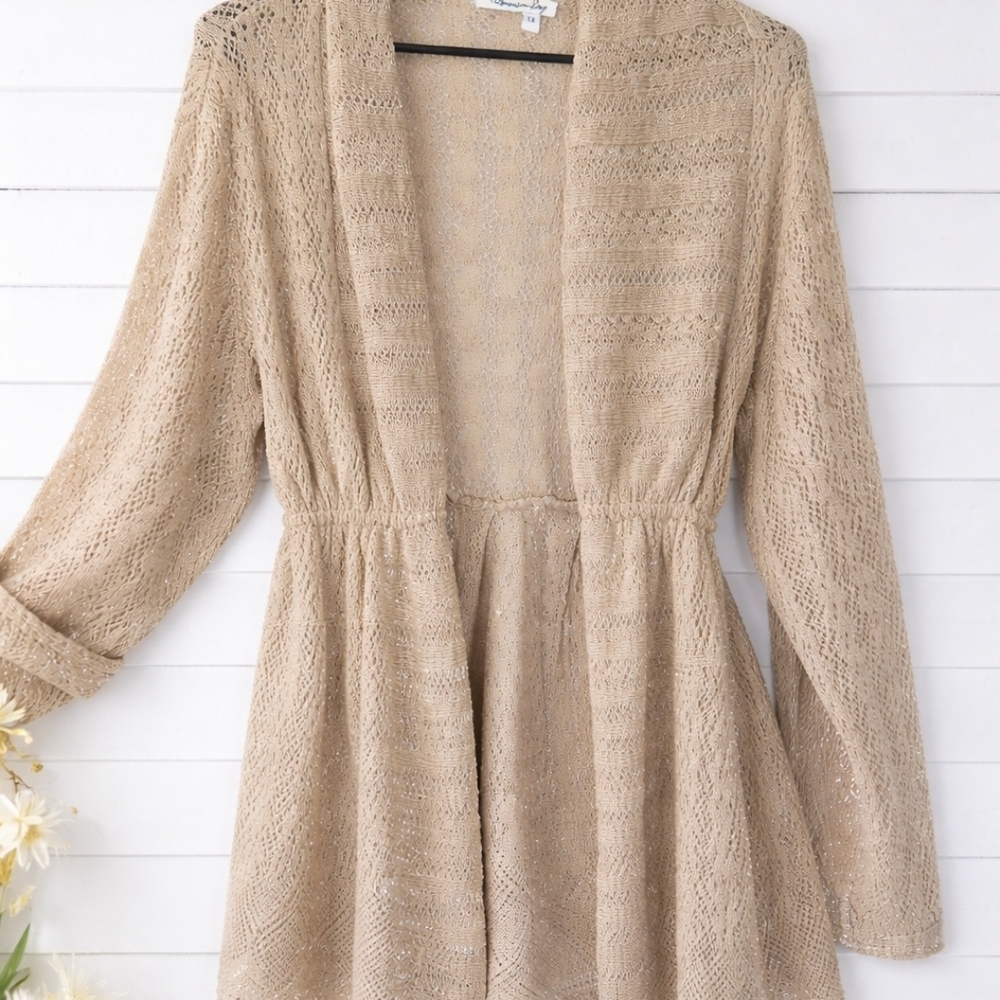 American Rag Open-Front Sparkly Knit Cardigan Size: Women’s 1XLightweight open-